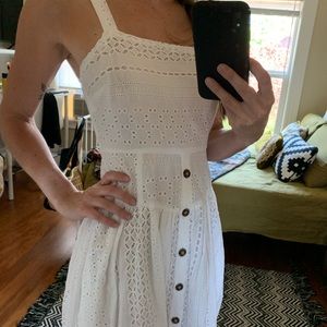 White broderie dress
